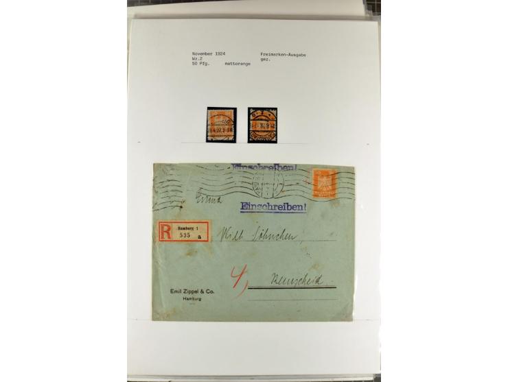 1923/45, meist gestempelte und postfrische Sammlung mit sehr vielen Briefen und Karten, dabei bessere und kpl. Ausgaben, bess