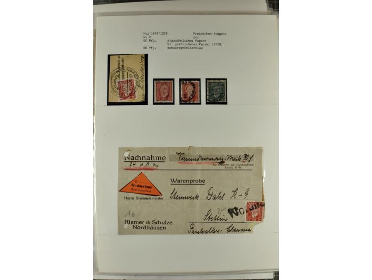 1923/45, meist gestempelte und postfrische Sammlung mit sehr vielen Briefen und Karten, dabei bessere und kpl. Ausgaben, bess
