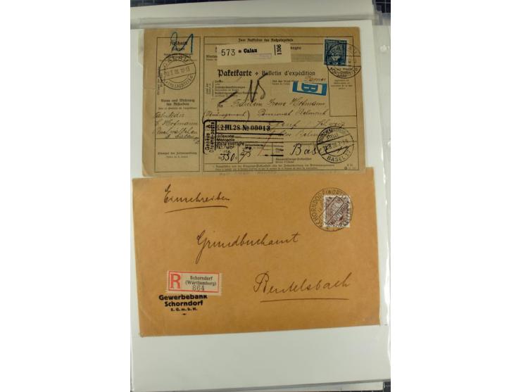 1923/45, meist gestempelte und postfrische Sammlung mit sehr vielen Briefen und Karten, dabei bessere und kpl. Ausgaben, bess