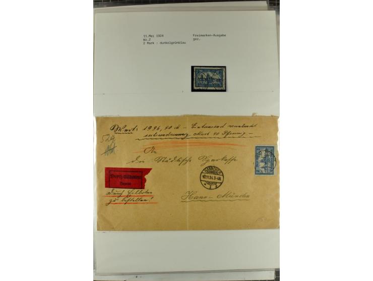 1923/45, meist gestempelte und postfrische Sammlung mit sehr vielen Briefen und Karten, dabei bessere und kpl. Ausgaben, bess
