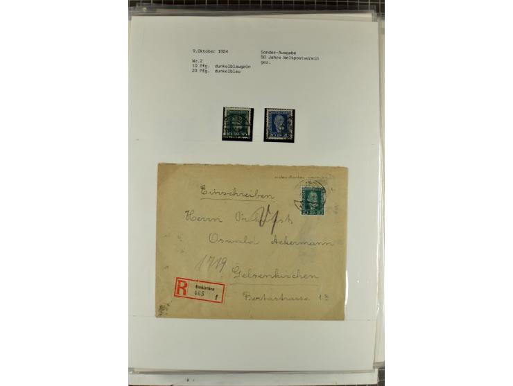 1923/45, meist gestempelte und postfrische Sammlung mit sehr vielen Briefen und Karten, dabei bessere und kpl. Ausgaben, bess