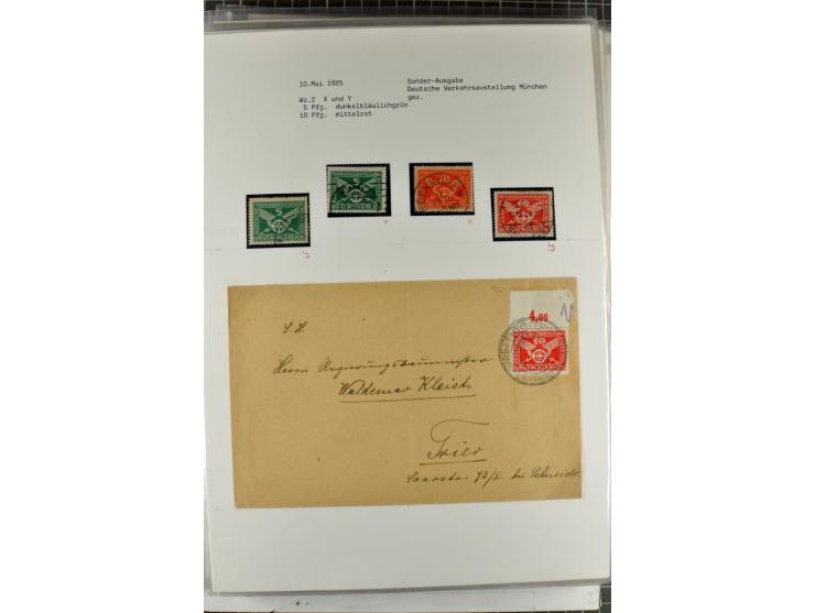 1923/45, meist gestempelte und postfrische Sammlung mit sehr vielen Briefen und Karten, dabei bessere und kpl. Ausgaben, bess