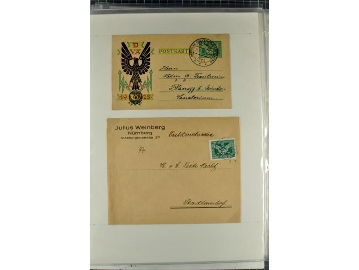 1923/45, meist gestempelte und postfrische Sammlung mit sehr vielen Briefen und Karten, dabei bessere und kpl. Ausgaben, bess