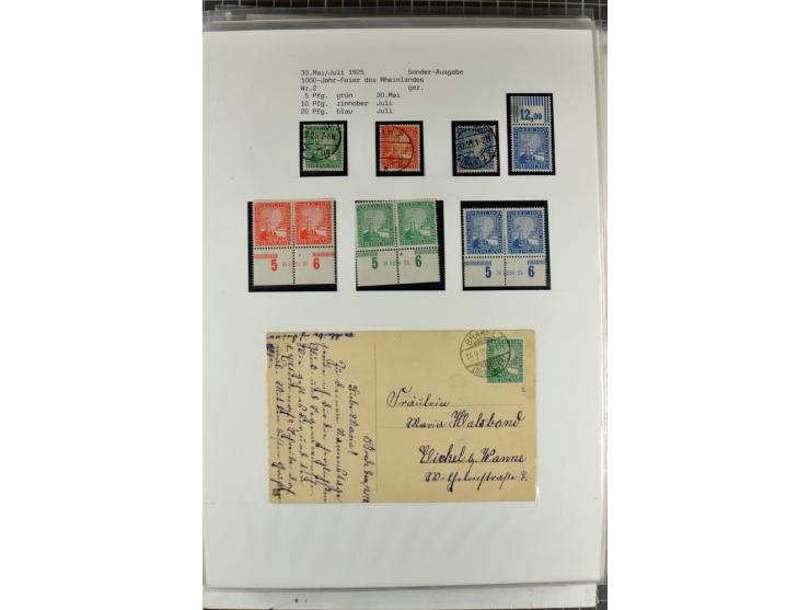 1923/45, meist gestempelte und postfrische Sammlung mit sehr vielen Briefen und Karten, dabei bessere und kpl. Ausgaben, bess