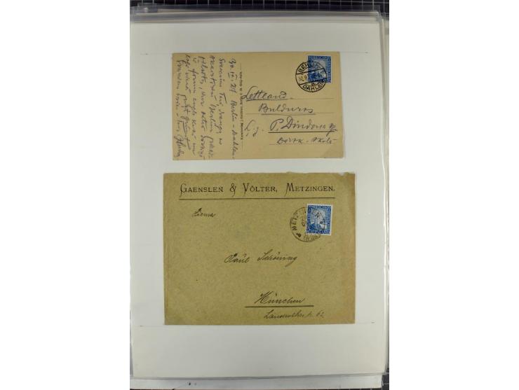 1923/45, meist gestempelte und postfrische Sammlung mit sehr vielen Briefen und Karten, dabei bessere und kpl. Ausgaben, bess