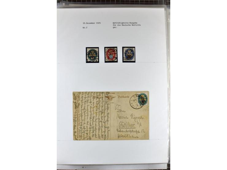 1923/45, meist gestempelte und postfrische Sammlung mit sehr vielen Briefen und Karten, dabei bessere und kpl. Ausgaben, bess