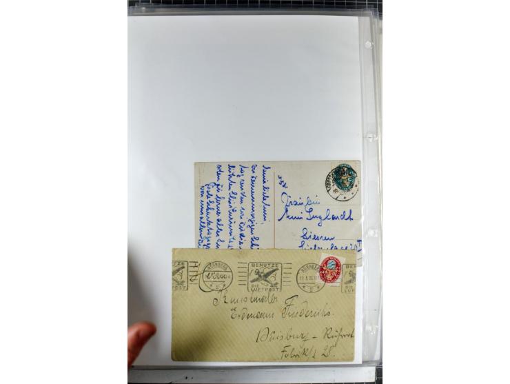 1923/45, meist gestempelte und postfrische Sammlung mit sehr vielen Briefen und Karten, dabei bessere und kpl. Ausgaben, bess