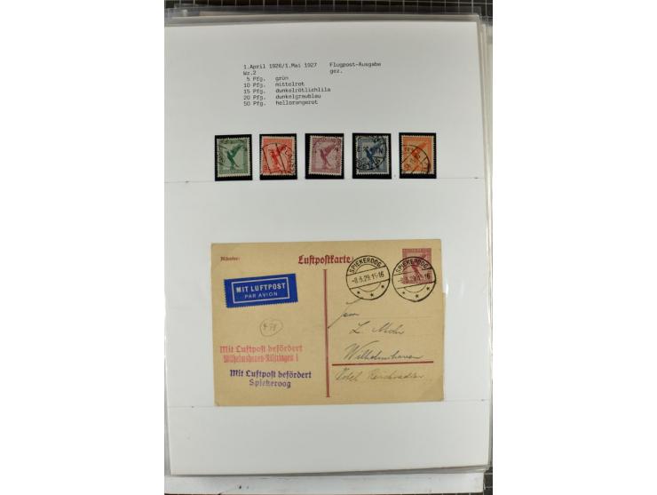 1923/45, meist gestempelte und postfrische Sammlung mit sehr vielen Briefen und Karten, dabei bessere und kpl. Ausgaben, bess