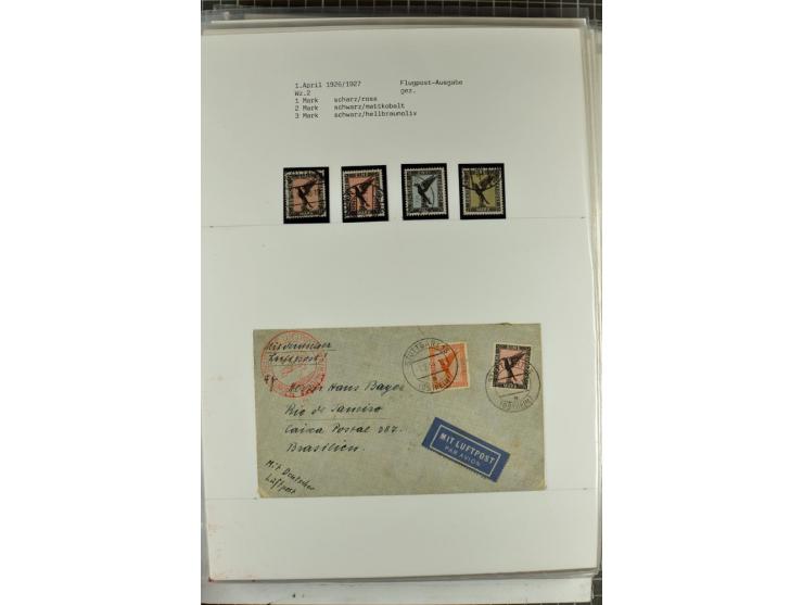 1923/45, meist gestempelte und postfrische Sammlung mit sehr vielen Briefen und Karten, dabei bessere und kpl. Ausgaben, bess