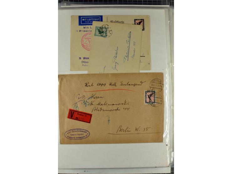 1923/45, meist gestempelte und postfrische Sammlung mit sehr vielen Briefen und Karten, dabei bessere und kpl. Ausgaben, bess
