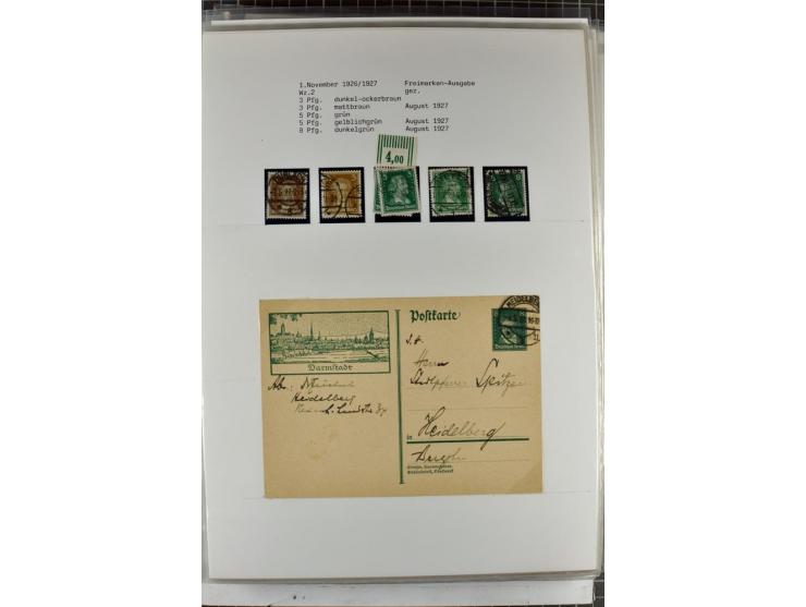 1923/45, meist gestempelte und postfrische Sammlung mit sehr vielen Briefen und Karten, dabei bessere und kpl. Ausgaben, bess