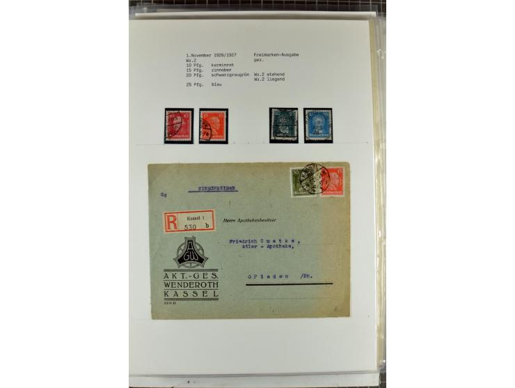 1923/45, meist gestempelte und postfrische Sammlung mit sehr vielen Briefen und Karten, dabei bessere und kpl. Ausgaben, bess