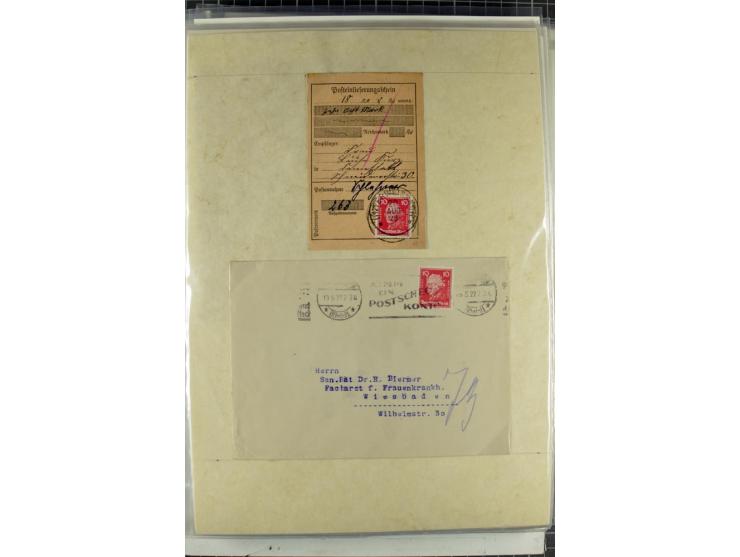 1923/45, meist gestempelte und postfrische Sammlung mit sehr vielen Briefen und Karten, dabei bessere und kpl. Ausgaben, bess