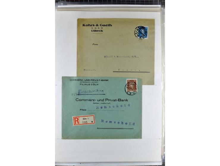 1923/45, meist gestempelte und postfrische Sammlung mit sehr vielen Briefen und Karten, dabei bessere und kpl. Ausgaben, bess