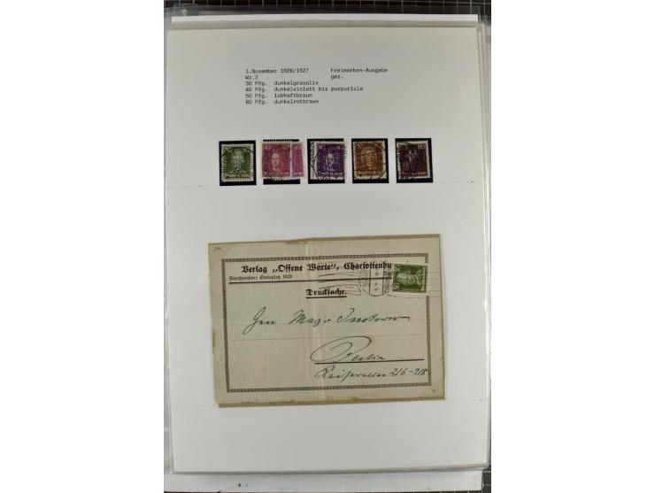 1923/45, meist gestempelte und postfrische Sammlung mit sehr vielen Briefen und Karten, dabei bessere und kpl. Ausgaben, bess