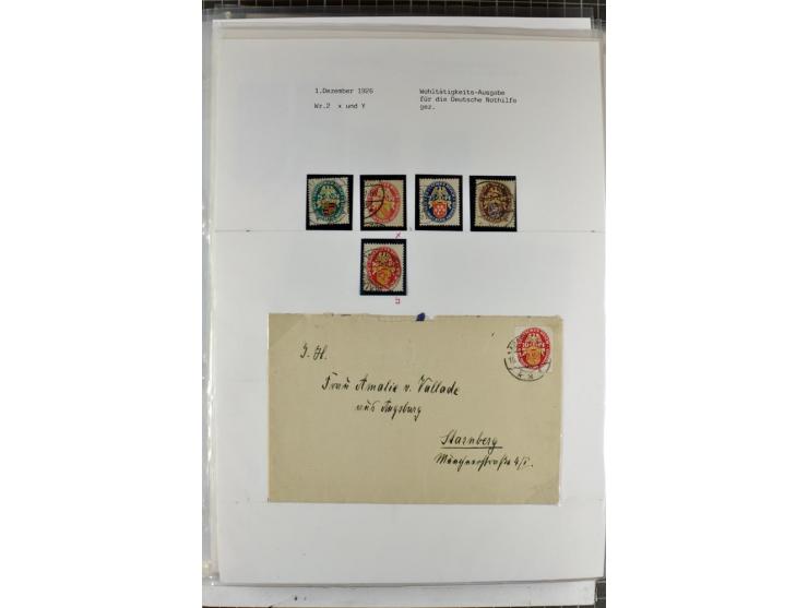 1923/45, meist gestempelte und postfrische Sammlung mit sehr vielen Briefen und Karten, dabei bessere und kpl. Ausgaben, bess