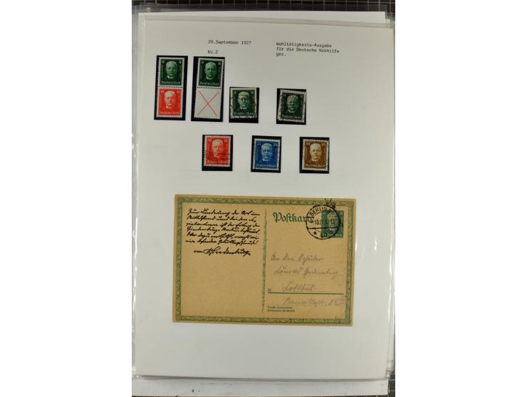 1923/45, meist gestempelte und postfrische Sammlung mit sehr vielen Briefen und Karten, dabei bessere und kpl. Ausgaben, bess