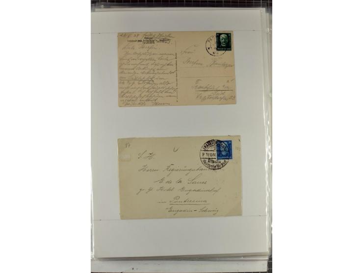 1923/45, meist gestempelte und postfrische Sammlung mit sehr vielen Briefen und Karten, dabei bessere und kpl. Ausgaben, bess