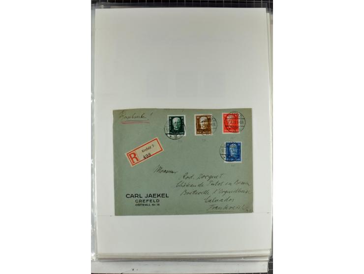 1923/45, meist gestempelte und postfrische Sammlung mit sehr vielen Briefen und Karten, dabei bessere und kpl. Ausgaben, bess
