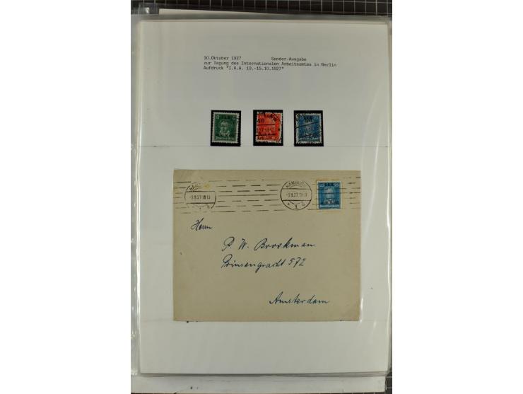 1923/45, meist gestempelte und postfrische Sammlung mit sehr vielen Briefen und Karten, dabei bessere und kpl. Ausgaben, bess
