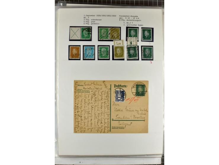 1923/45, meist gestempelte und postfrische Sammlung mit sehr vielen Briefen und Karten, dabei bessere und kpl. Ausgaben, bess