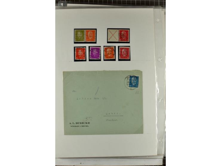 1923/45, meist gestempelte und postfrische Sammlung mit sehr vielen Briefen und Karten, dabei bessere und kpl. Ausgaben, bess