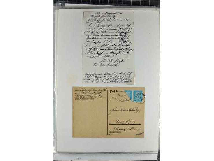 1923/45, meist gestempelte und postfrische Sammlung mit sehr vielen Briefen und Karten, dabei bessere und kpl. Ausgaben, bess