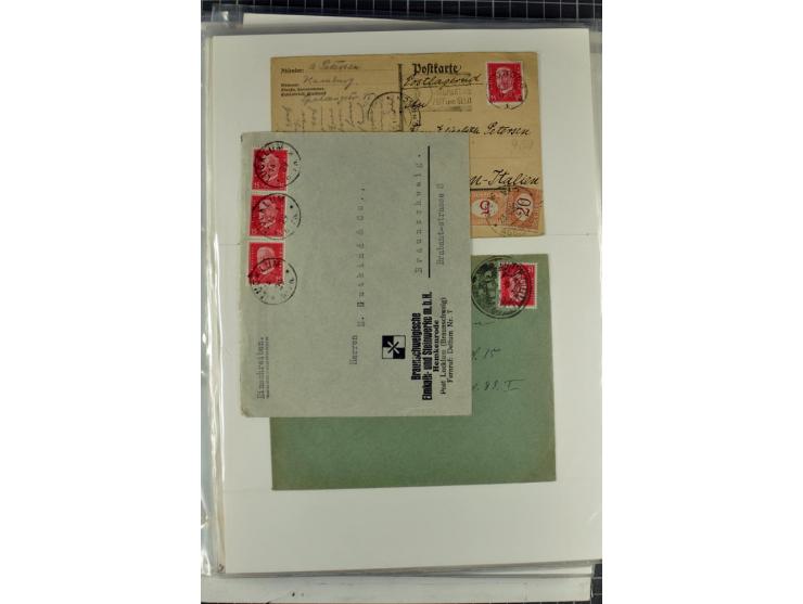 1923/45, meist gestempelte und postfrische Sammlung mit sehr vielen Briefen und Karten, dabei bessere und kpl. Ausgaben, bess