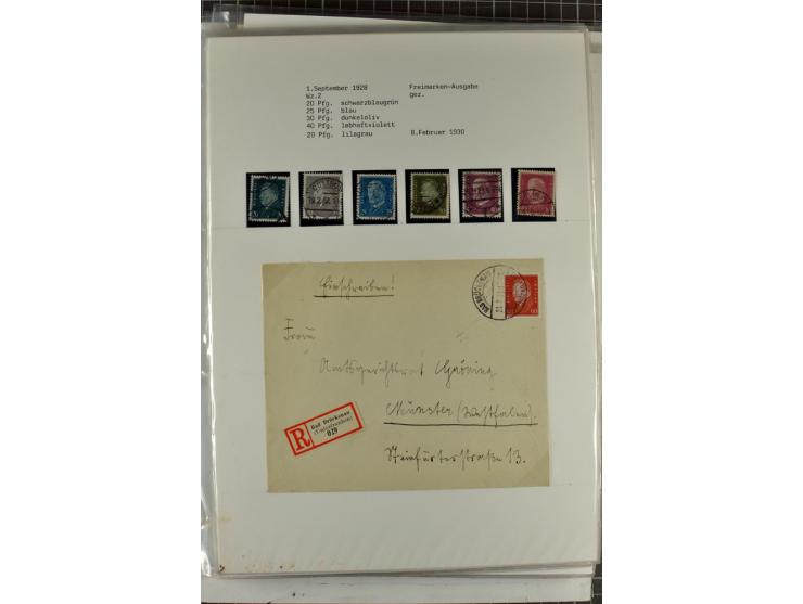 1923/45, meist gestempelte und postfrische Sammlung mit sehr vielen Briefen und Karten, dabei bessere und kpl. Ausgaben, bess