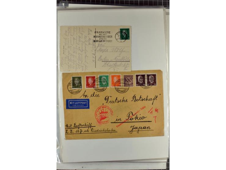 1923/45, meist gestempelte und postfrische Sammlung mit sehr vielen Briefen und Karten, dabei bessere und kpl. Ausgaben, bess