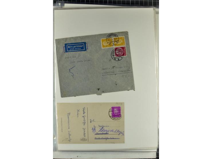 1923/45, meist gestempelte und postfrische Sammlung mit sehr vielen Briefen und Karten, dabei bessere und kpl. Ausgaben, bess