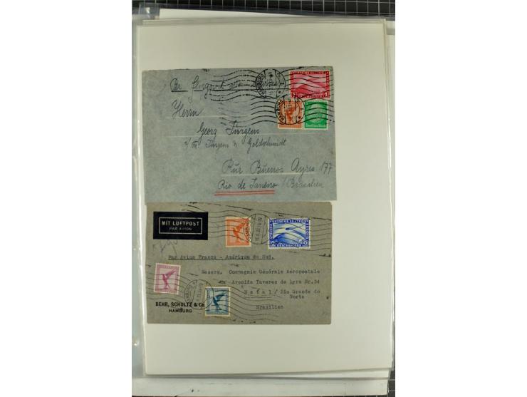 1923/45, meist gestempelte und postfrische Sammlung mit sehr vielen Briefen und Karten, dabei bessere und kpl. Ausgaben, bess