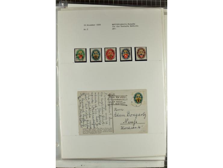 1923/45, meist gestempelte und postfrische Sammlung mit sehr vielen Briefen und Karten, dabei bessere und kpl. Ausgaben, bess