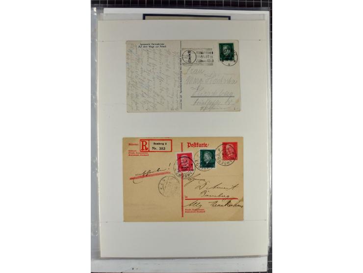 1923/45, meist gestempelte und postfrische Sammlung mit sehr vielen Briefen und Karten, dabei bessere und kpl. Ausgaben, bess