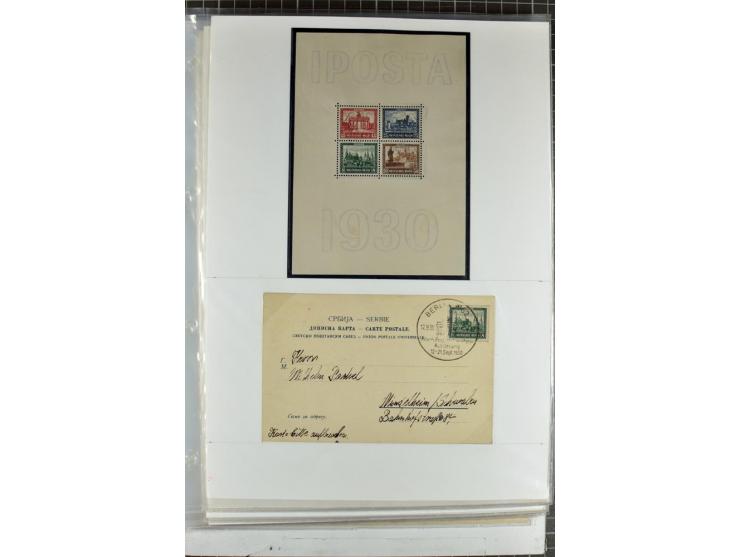 1923/45, meist gestempelte und postfrische Sammlung mit sehr vielen Briefen und Karten, dabei bessere und kpl. Ausgaben, bess