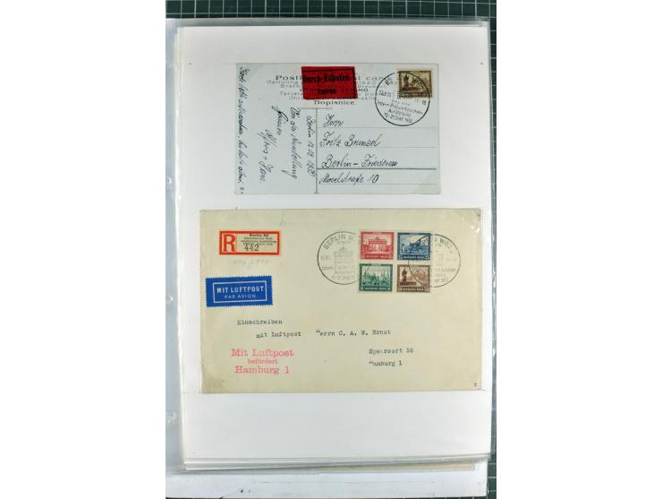 1923/45, meist gestempelte und postfrische Sammlung mit sehr vielen Briefen und Karten, dabei bessere und kpl. Ausgaben, bess