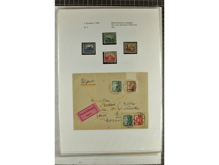 1923/45, meist gestempelte und postfrische Sammlung mit sehr vielen Briefen und Karten, dabei bessere und kpl. Ausgaben, bess