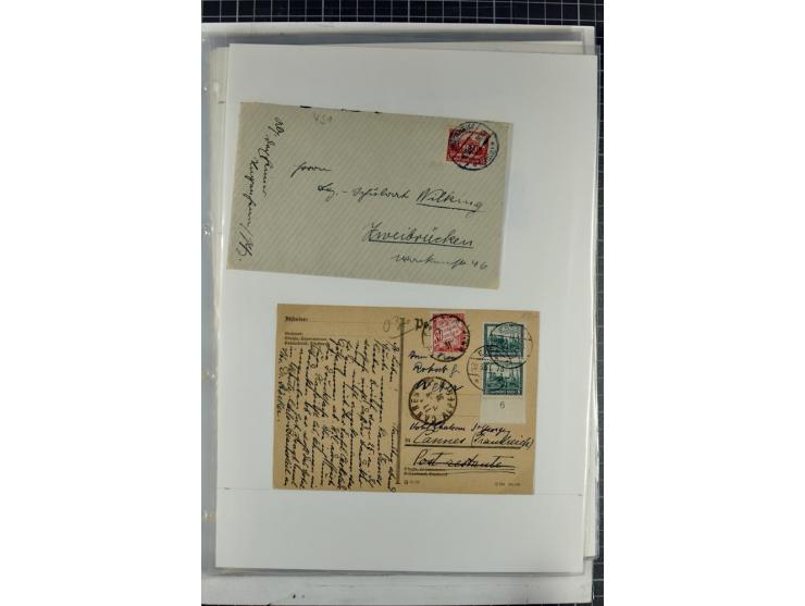 1923/45, meist gestempelte und postfrische Sammlung mit sehr vielen Briefen und Karten, dabei bessere und kpl. Ausgaben, bess