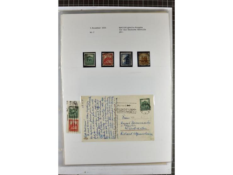 1923/45, meist gestempelte und postfrische Sammlung mit sehr vielen Briefen und Karten, dabei bessere und kpl. Ausgaben, bess