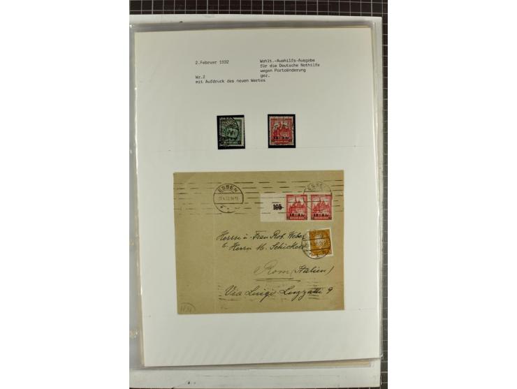1923/45, meist gestempelte und postfrische Sammlung mit sehr vielen Briefen und Karten, dabei bessere und kpl. Ausgaben, bess