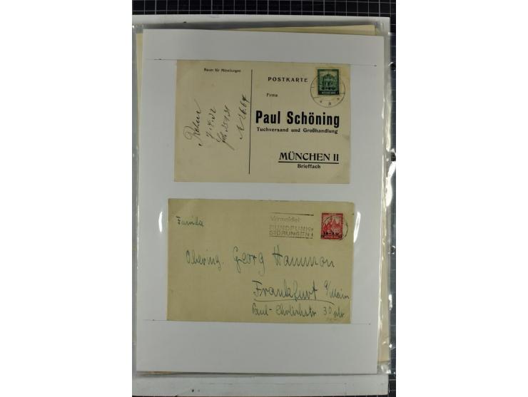 1923/45, meist gestempelte und postfrische Sammlung mit sehr vielen Briefen und Karten, dabei bessere und kpl. Ausgaben, bess