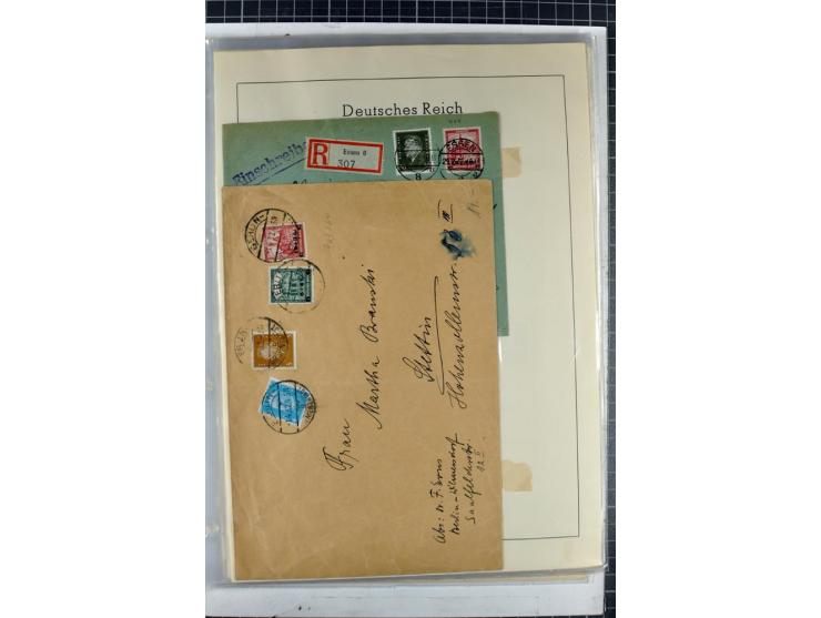 1923/45, meist gestempelte und postfrische Sammlung mit sehr vielen Briefen und Karten, dabei bessere und kpl. Ausgaben, bess