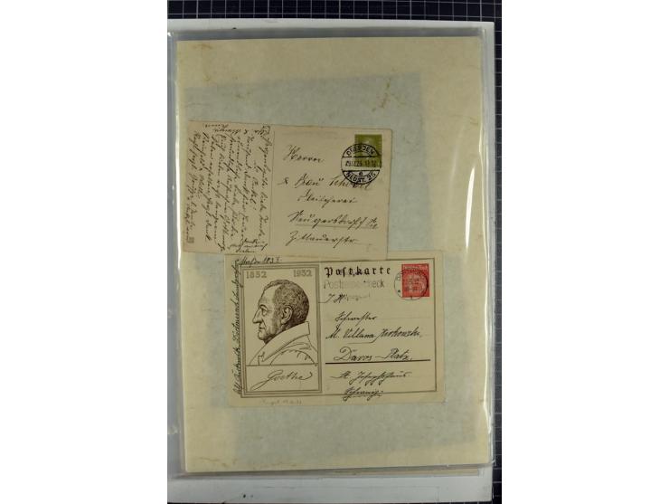 1923/45, meist gestempelte und postfrische Sammlung mit sehr vielen Briefen und Karten, dabei bessere und kpl. Ausgaben, bess