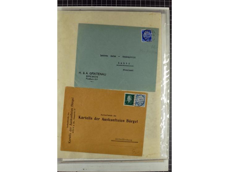 1923/45, meist gestempelte und postfrische Sammlung mit sehr vielen Briefen und Karten, dabei bessere und kpl. Ausgaben, bess