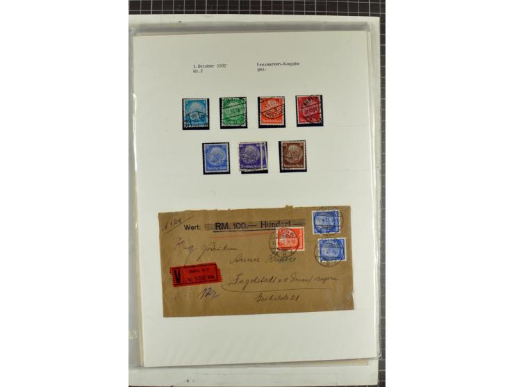 1923/45, meist gestempelte und postfrische Sammlung mit sehr vielen Briefen und Karten, dabei bessere und kpl. Ausgaben, bess
