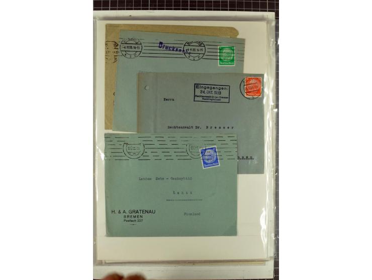 1923/45, meist gestempelte und postfrische Sammlung mit sehr vielen Briefen und Karten, dabei bessere und kpl. Ausgaben, bess