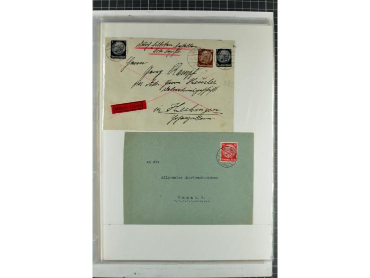 1923/45, meist gestempelte und postfrische Sammlung mit sehr vielen Briefen und Karten, dabei bessere und kpl. Ausgaben, bess