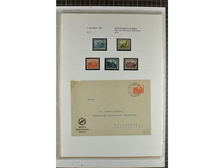 1923/45, meist gestempelte und postfrische Sammlung mit sehr vielen Briefen und Karten, dabei bessere und kpl. Ausgaben, bess