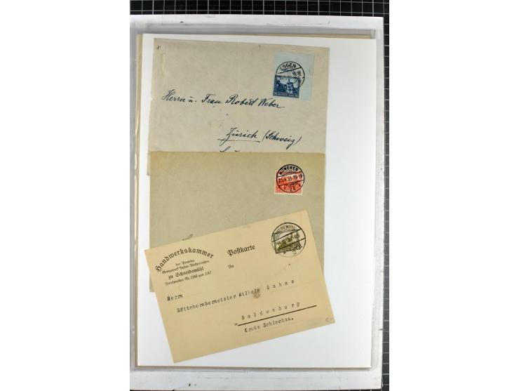 1923/45, meist gestempelte und postfrische Sammlung mit sehr vielen Briefen und Karten, dabei bessere und kpl. Ausgaben, bess