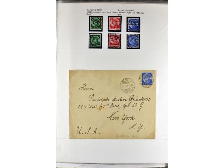 1923/45, meist gestempelte und postfrische Sammlung mit sehr vielen Briefen und Karten, dabei bessere und kpl. Ausgaben, bess